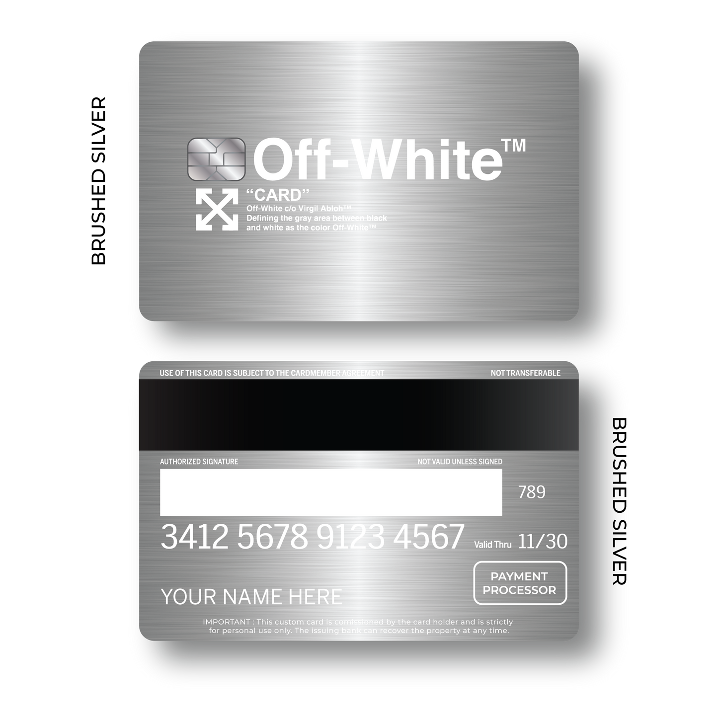Metal Card Off White V1