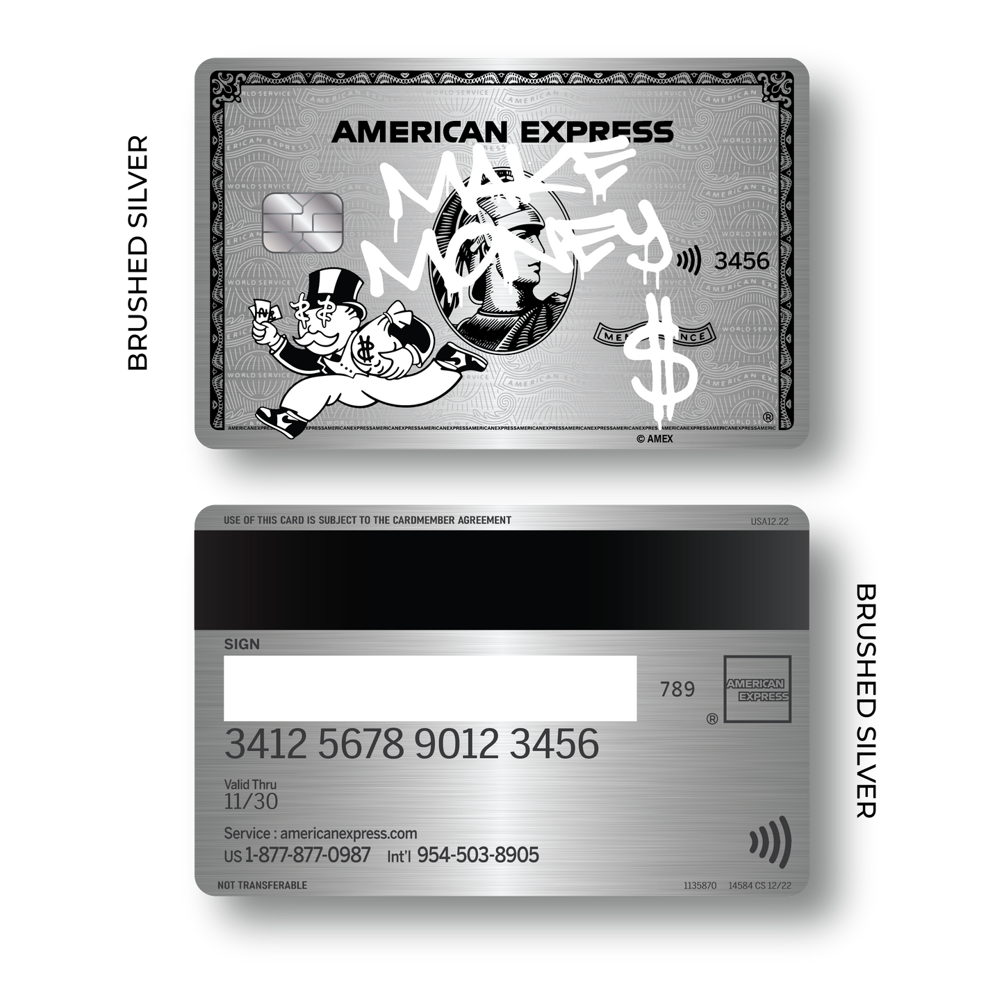 Metal Card AmEx Vandalized