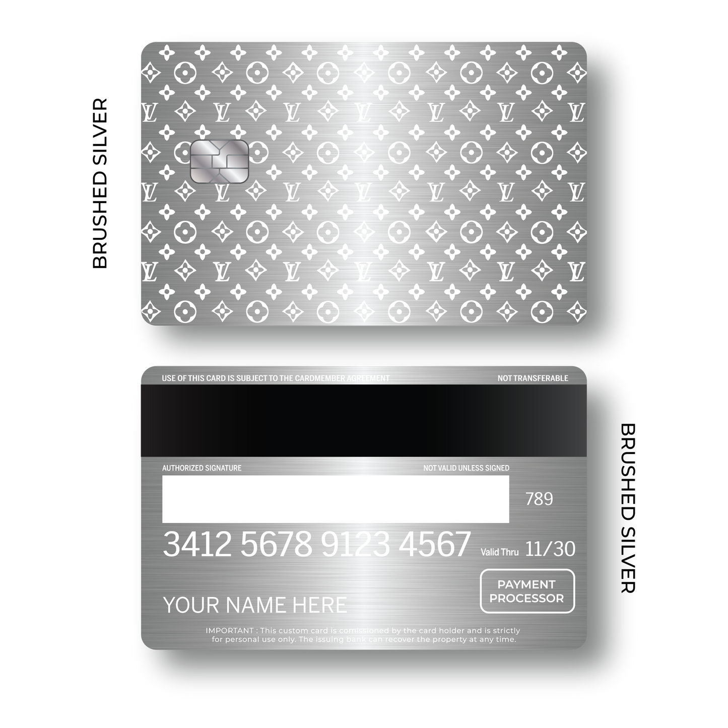 Metal Card LV Pattern