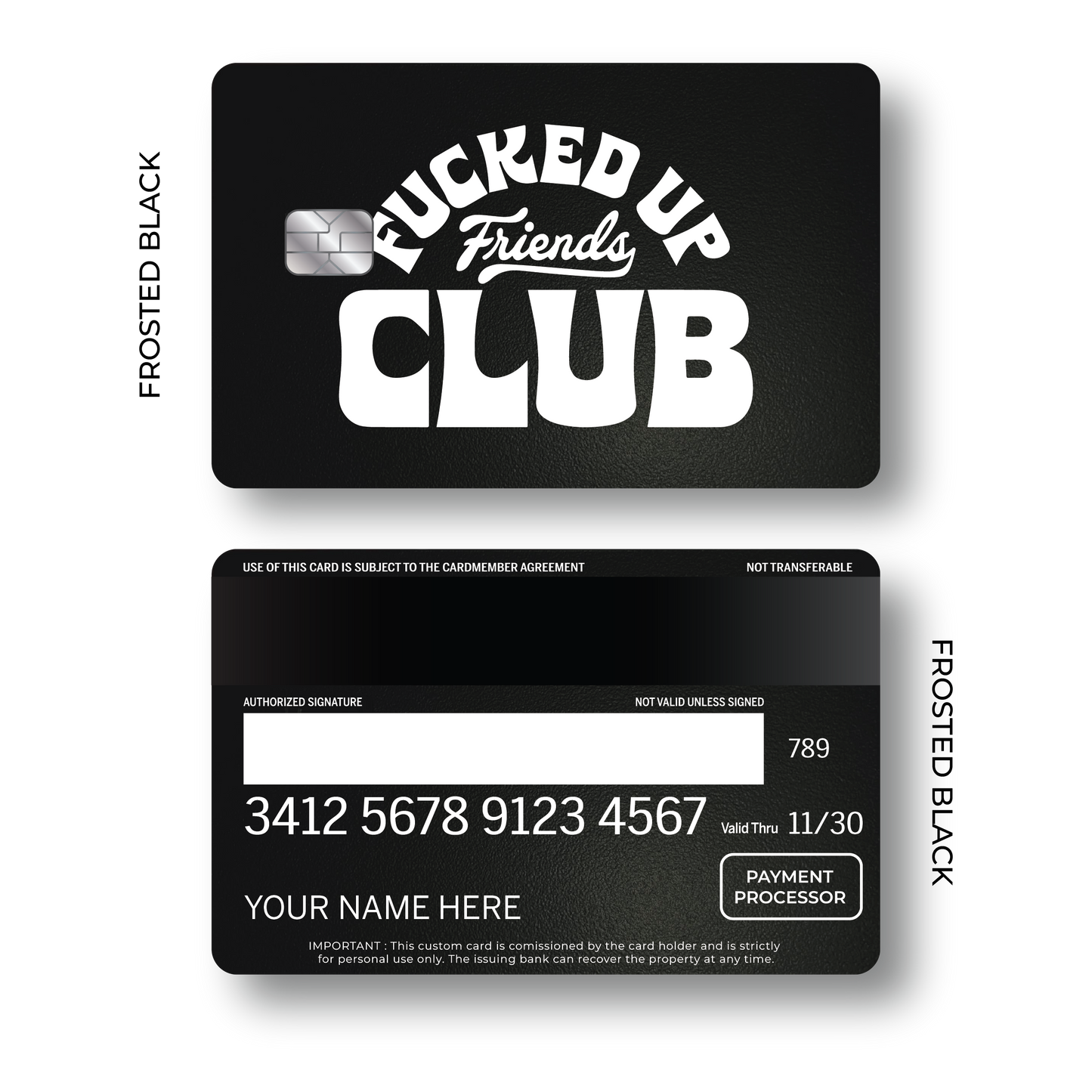 Metal Card F'd Up Friends Club
