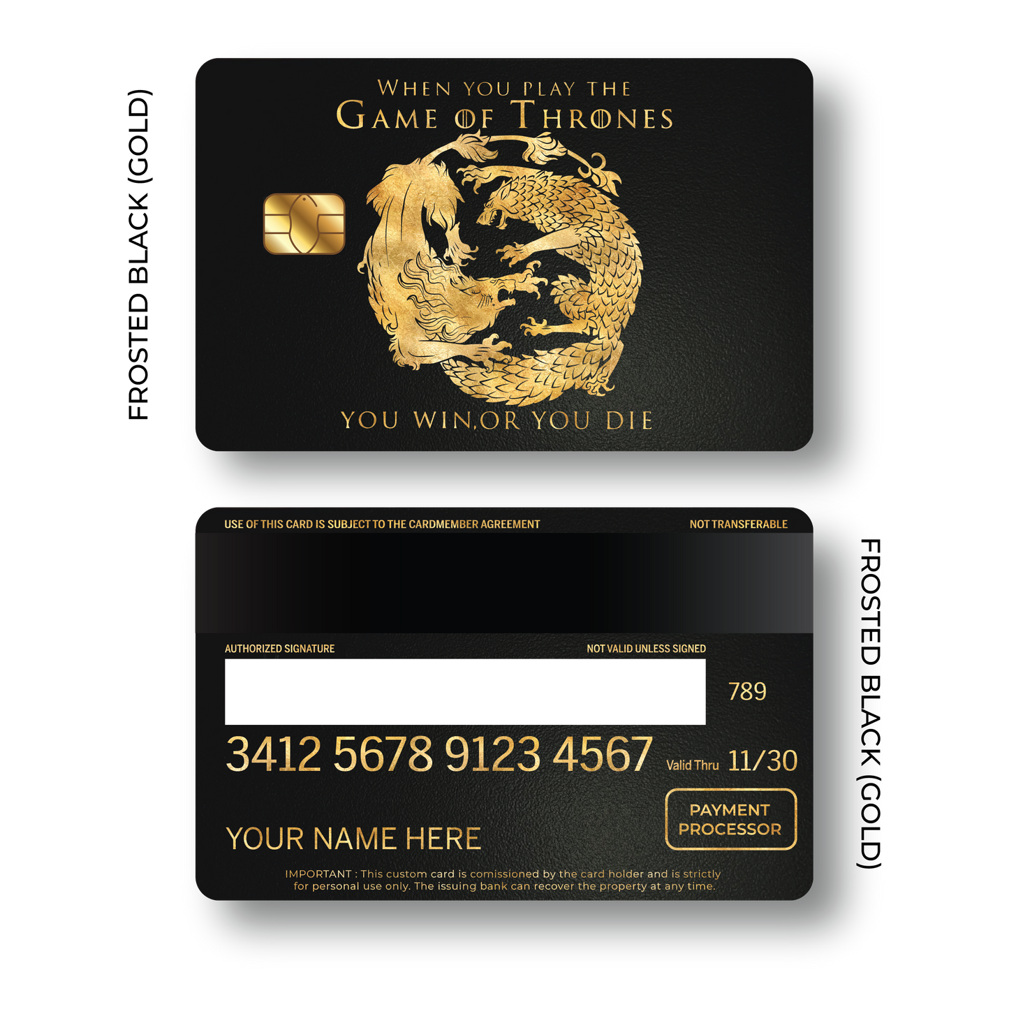 Metal Card The Game of Thrones