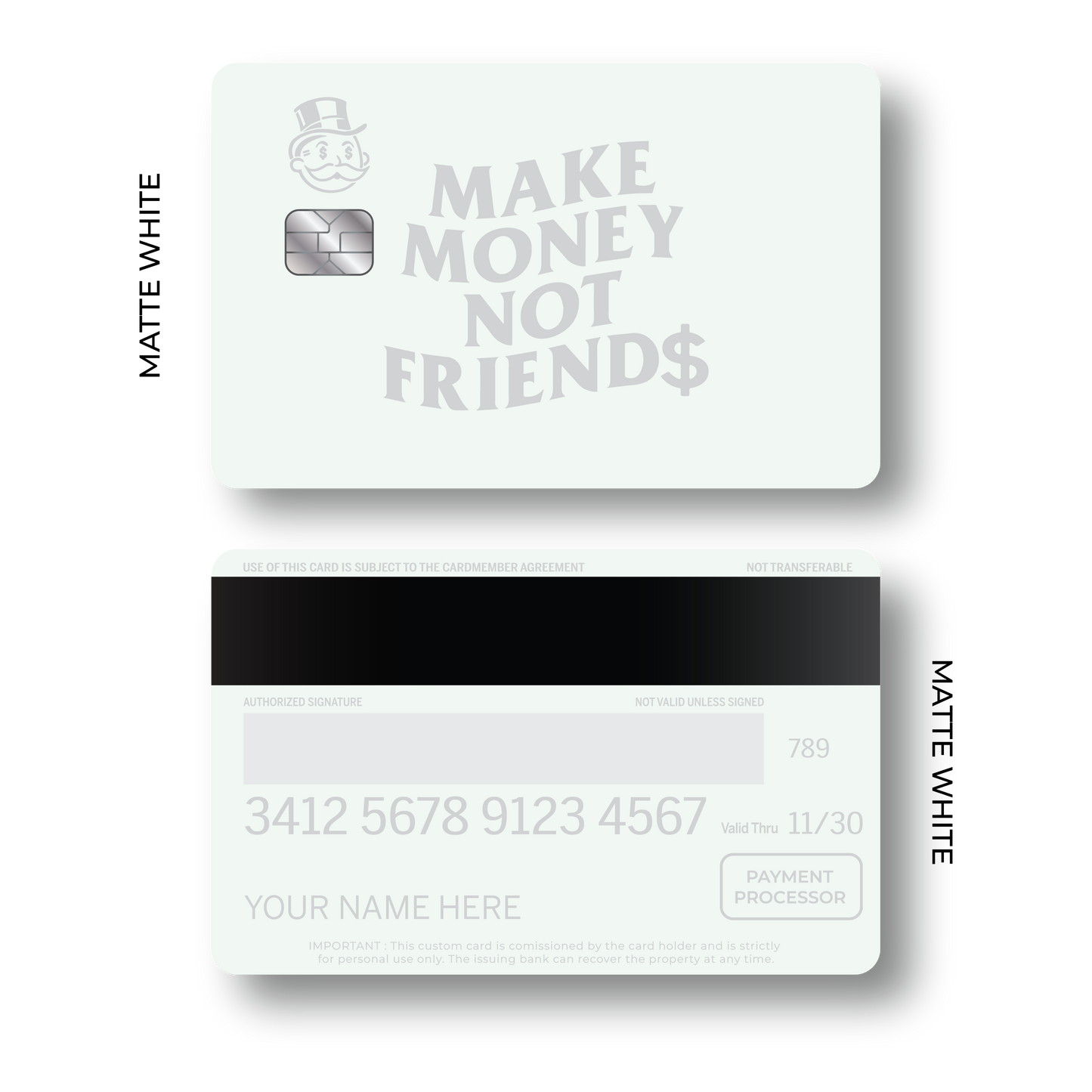 Metal Card Make Money not Friend$