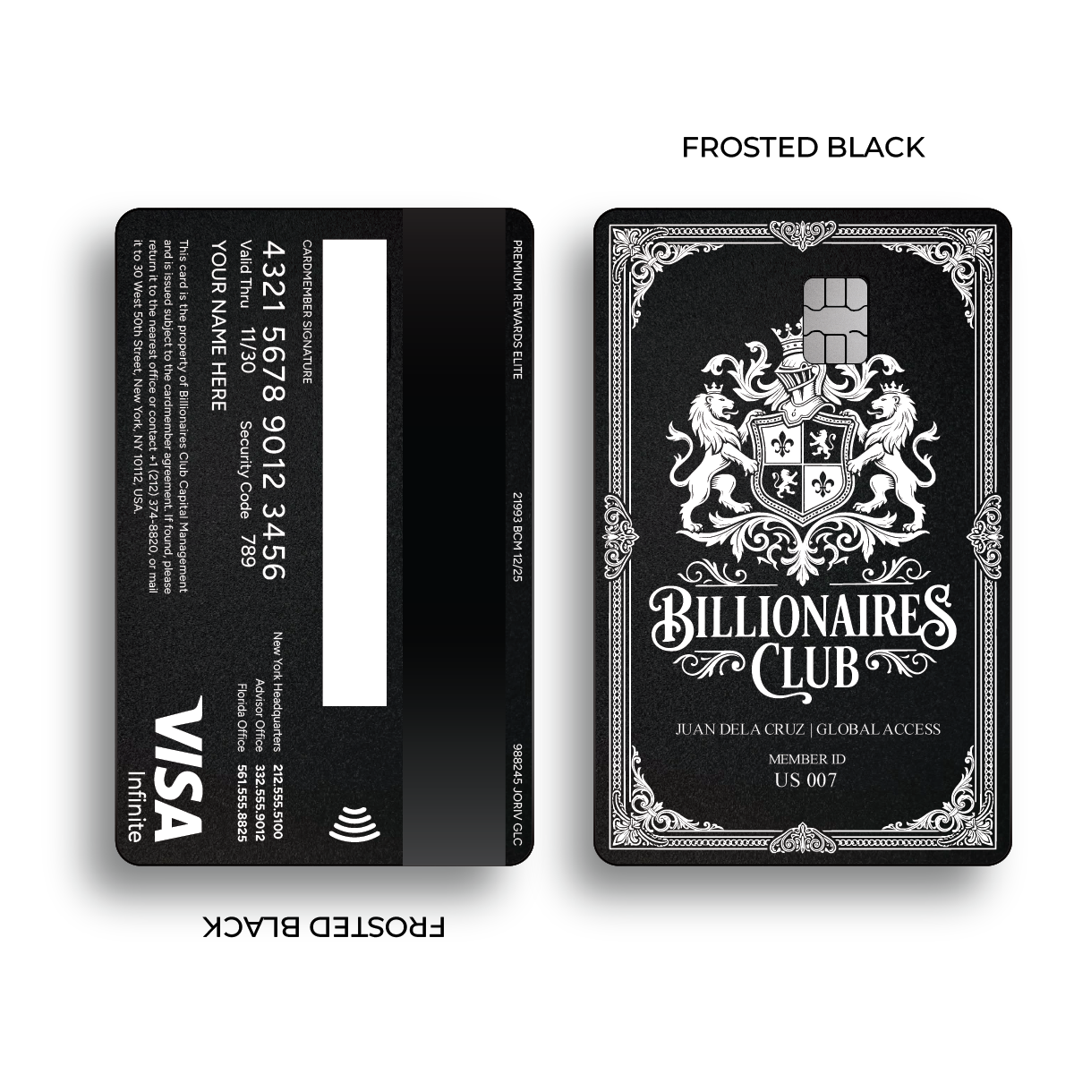 Metal Card Billionaires Club Member