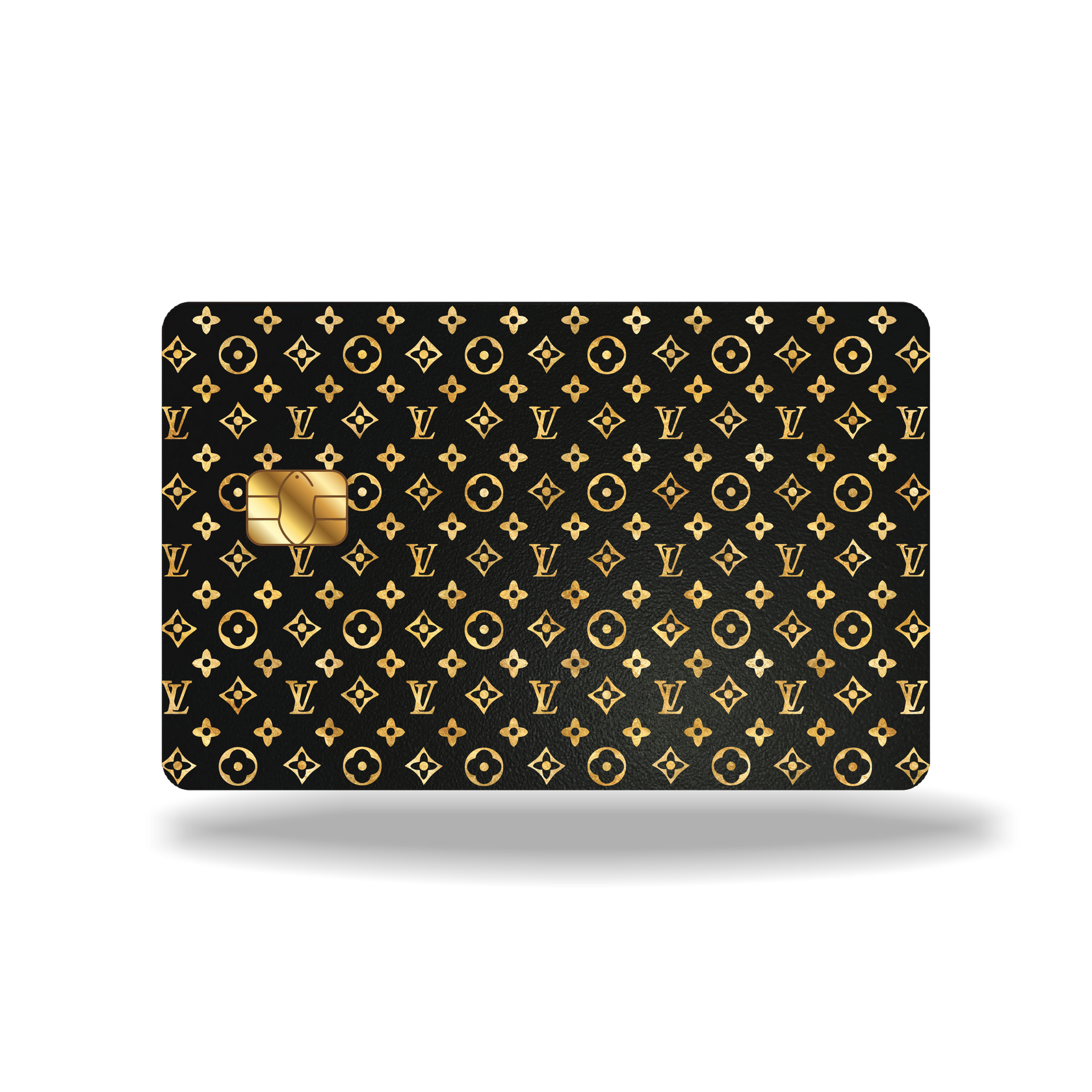 Metal Card LV Pattern Gold Link co