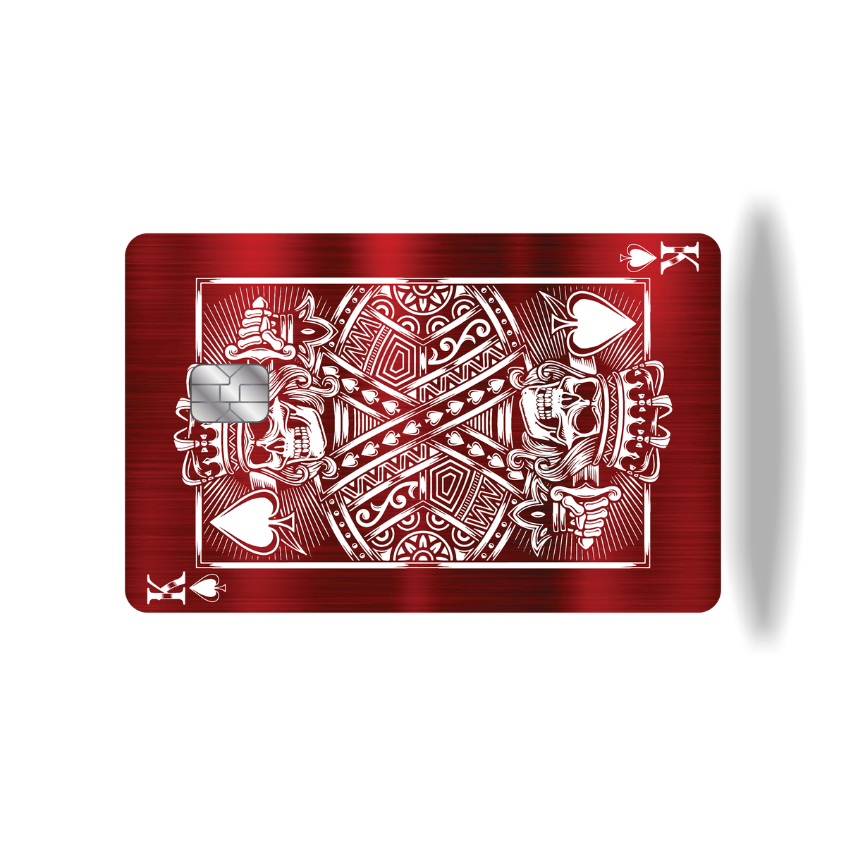 Metal Card Skull King of Spades