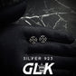 S925 Black Cross Earrings