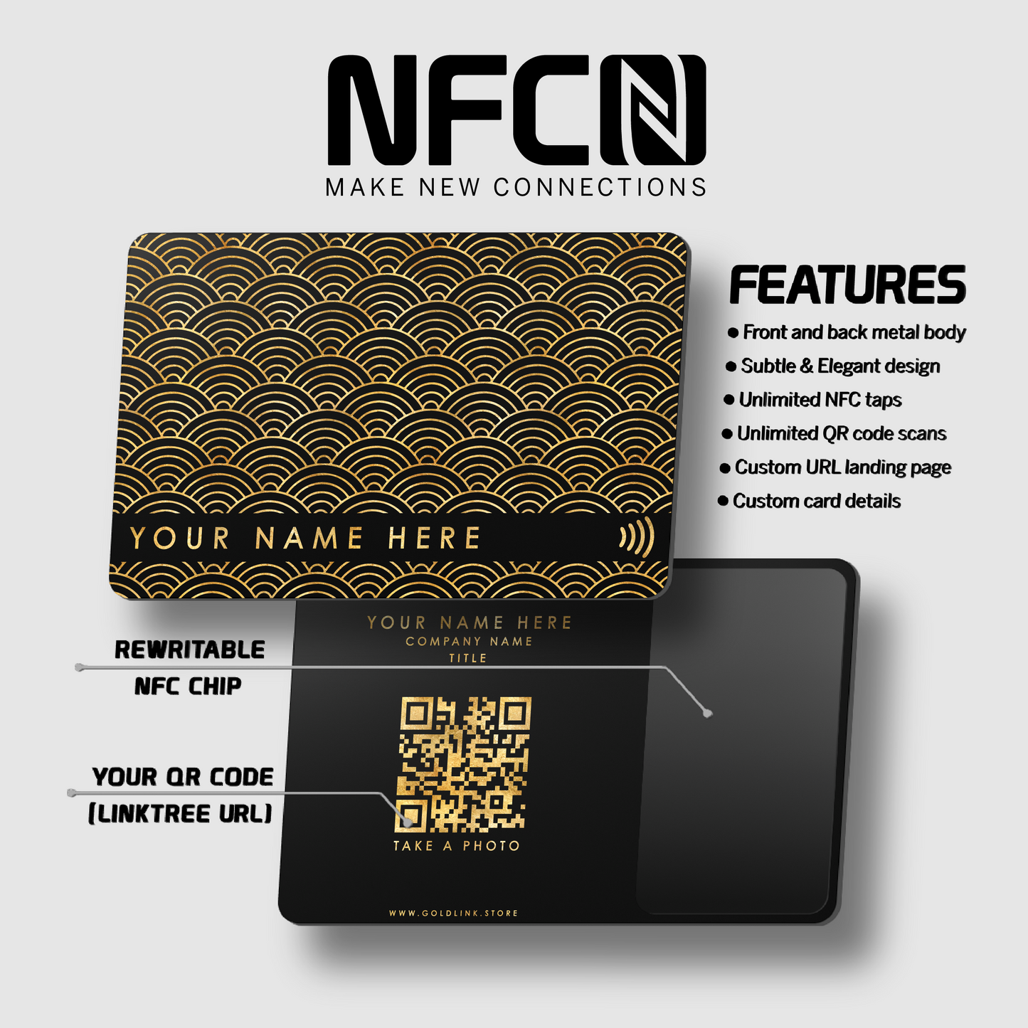 Metal NFC Card Seigaiha