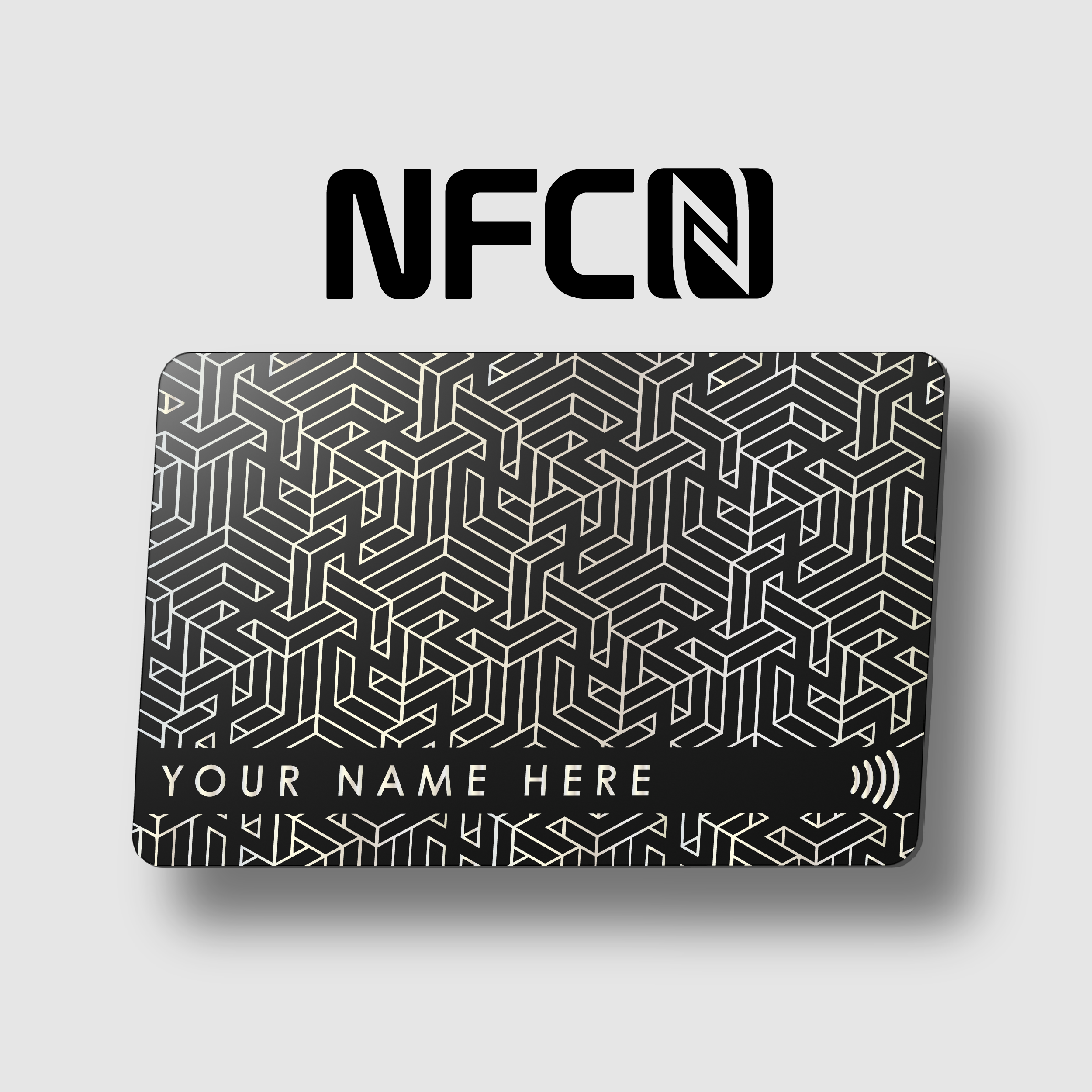 Metal NFC Card Labyrinth – Gold Link co