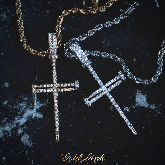Iced Out Nail Cross